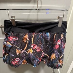 lululemon athletica Black Floral Tennis Skirt